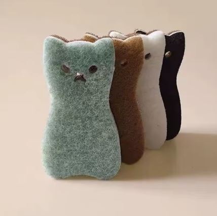 Cat design cleaning sponge 4pcs