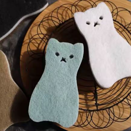 Cat design cleaning sponge 4pcs